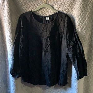 Black long sleeve blouse